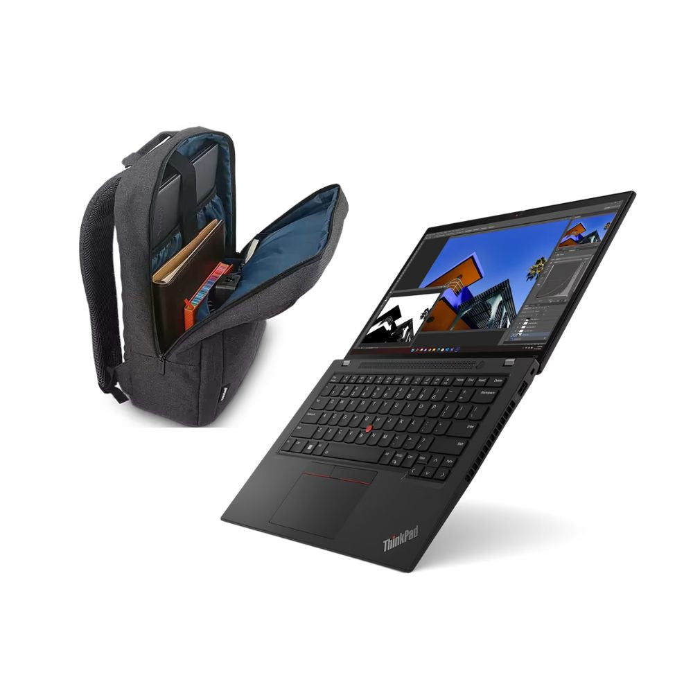 Cap Middle East FZCO-Default Title-LENOVO--Lenovo ThinkPad T14 Gen 4 Intel® Core 13th Gen i5-1335U, 16GB DDR5 RAM, 512GB M.2 SSD, Win11 Pro + Free Lenovo B210 15.6 inch Casual Laptop Backpack