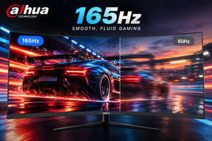 Dahua 27" Curved Gaming Monitor – Full HD 1920×1080, 165Hz, 1ms MPRT, VA Panel, 1500R Curvature, 4000:1 Contrast, Adaptive-Sync, HDMI & DisplayPort – 3 Year Warranty