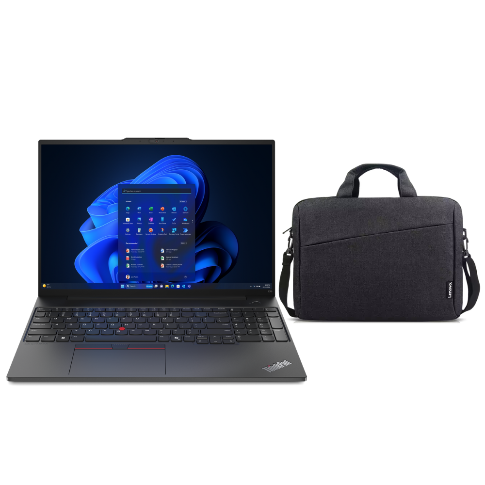 Lenovo Thinkpad E16 G2 Business Laptop 16" FHD, Intel® Core™ Ultra 7 155H with AI |16GB DDR5 RAM |1TB SSD |Fingerprint| Backlit KB| Windows 11 Pro + Lenovo 15.6" Laptop Bag (1 year Lenovo Warranty)