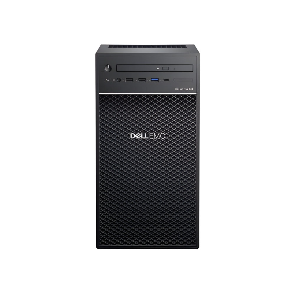 Dell EMC server tower on a white background
Cap Middle East FZCO-DELL--PES PowerEdge T40 Server,Intel Xeon E-2224G 3.5GHz, 8M cache, 4C/4T, turbo (71W), 8GB 2666MT/s DDR4 ECC UDIMM, 1TB 7.2K RPM SATA 6Gbps Entry 3.5in Cabled Hard Drive