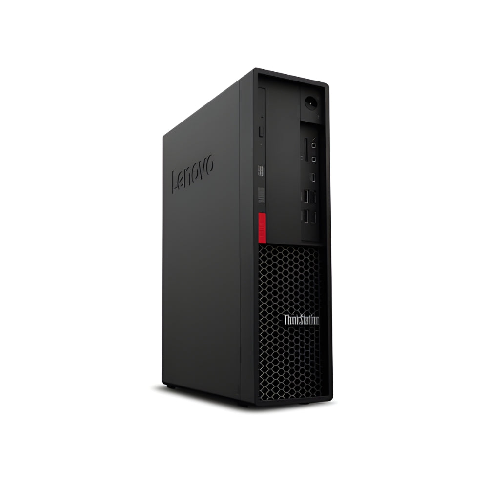Lenovo desktop computer tower on a white background
Cap Middle East FZCO-LENOVO--Lenovo ThinkStation P330 SFF Core i5-9400, 4GB RAM, 1TB HDD, DOS