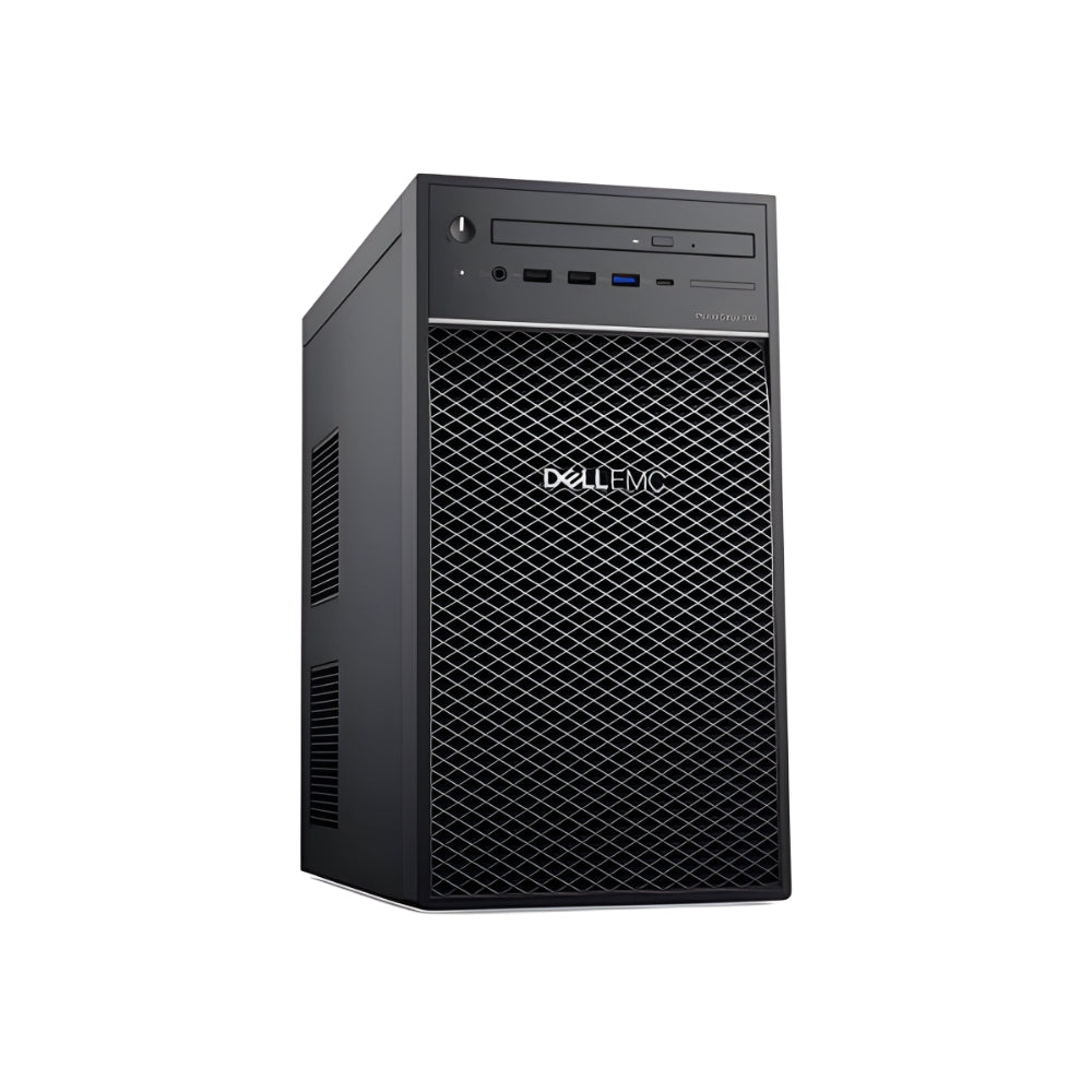 Dell EMC server tower on a white background
Cap Middle East FZCO-DELL--PES PowerEdge T40 Server,Intel Xeon E-2224G 3.5GHz, 8M cache, 4C/4T, turbo (71W), 8GB 2666MT/s DDR4 ECC UDIMM, 1TB 7.2K RPM SATA 6Gbps Entry 3.5in Cabled Hard Drive