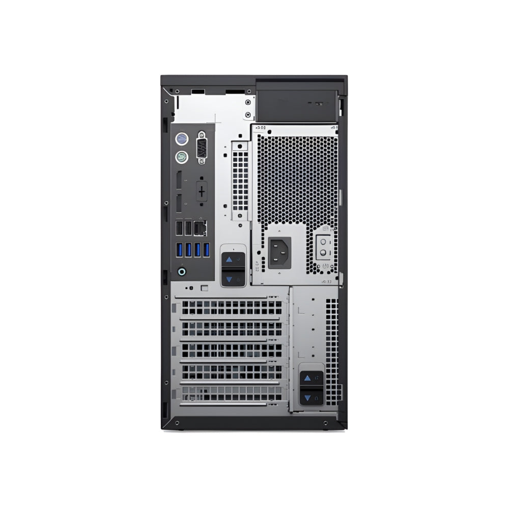 Back view of a computer tower on a white background
Cap Middle East FZCO-DELL--PES PowerEdge T40 Server, Intel Xeon E-2224G 3.5GHz, 8M cache, 4C/4T, turbo (71W), 8GB 2666MT/s DDR4 ECC UDIMM, 1TB 7.2K RPM SATA 6Gbps Entry 3.5in Cabled Hard Drive