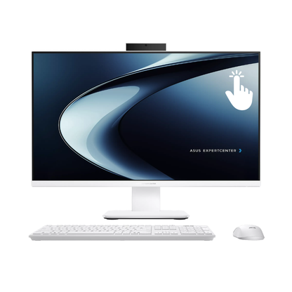 ASUS P470VAT All-in-One PC – Intel® Core™ 7 240H, 16GB DDR5, 512GB PCIe 4.0 NVMe SSD, Intel Graphics, 27" FHD Touch Display, Height Adjustable, Wireless Arabic Keyboard & Mouse Included, White – 1 Year Warranty
