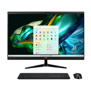 Acer Aspire C27-1800 All-in-One Desktop – 13th Gen Intel® Core™ i7-1355U, 16GB RAM, 1TB SSD, 27" FHD 120Hz Display, Wireless Keyboard & Mouse, Windows 11 Pro, English Keyboard – Black