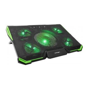Crown Micro Best Laptop Cooler Pad in green and black color scheme