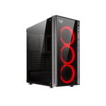 Cap Middle East FZCO--CROWN MICRO--Crown Micro Computer Case with Power Supply CM-PS600W Plus - Red/Black