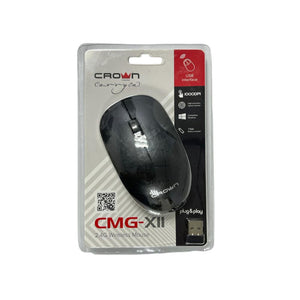 Cap Middle East FZCO-Default Title-CROWN MICRO--Crown Micro Rechargeable 2.4 Wireless Mouse - Black | CMG-X11