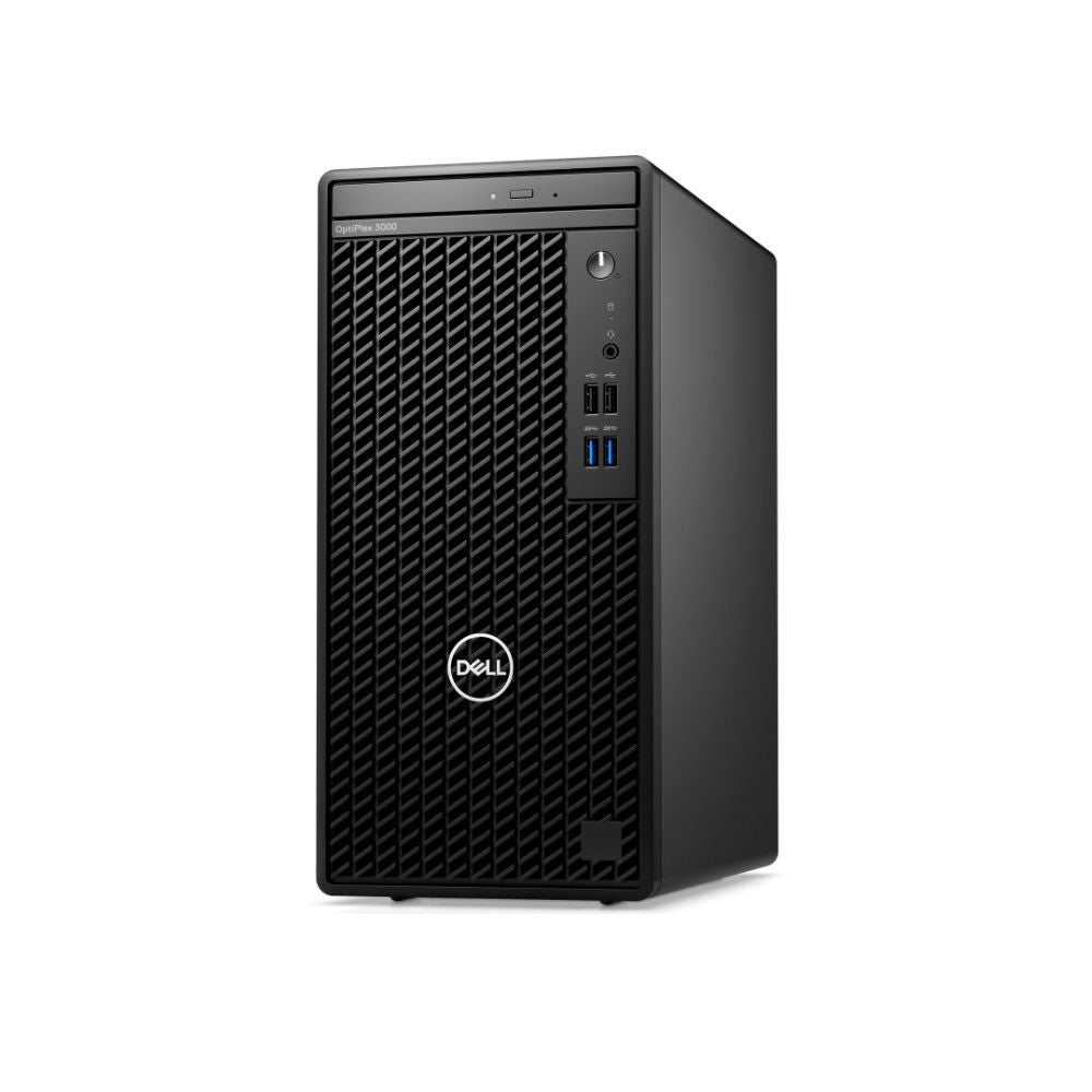 Front view of DELL OptiPlex 3000 Tower featuring 4GB DDR4 RAM