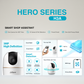 Dahua Hero A1 Pan/Tilt WiFi Security Camera, 360° Coverage, Human & Pet Detection, Auto Tracking, Two-Way Audio, Night Vision, Privacy Mode, HD Indoor Camera for Home & Office