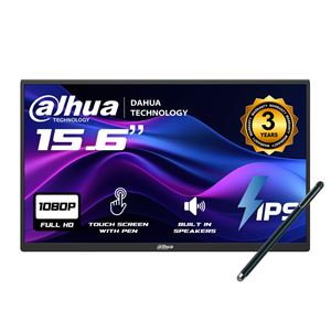 Dahua 15.6” FHD Touch Portable Monitor with Pen & Stand, Ultra-Slim IPS 1920×1080, Dual USB-C & HDMI, Built-in Speakers, VESA, Aluminum, 3-Year Warranty – Compatible with PC, Laptop, MacBook, Xbox