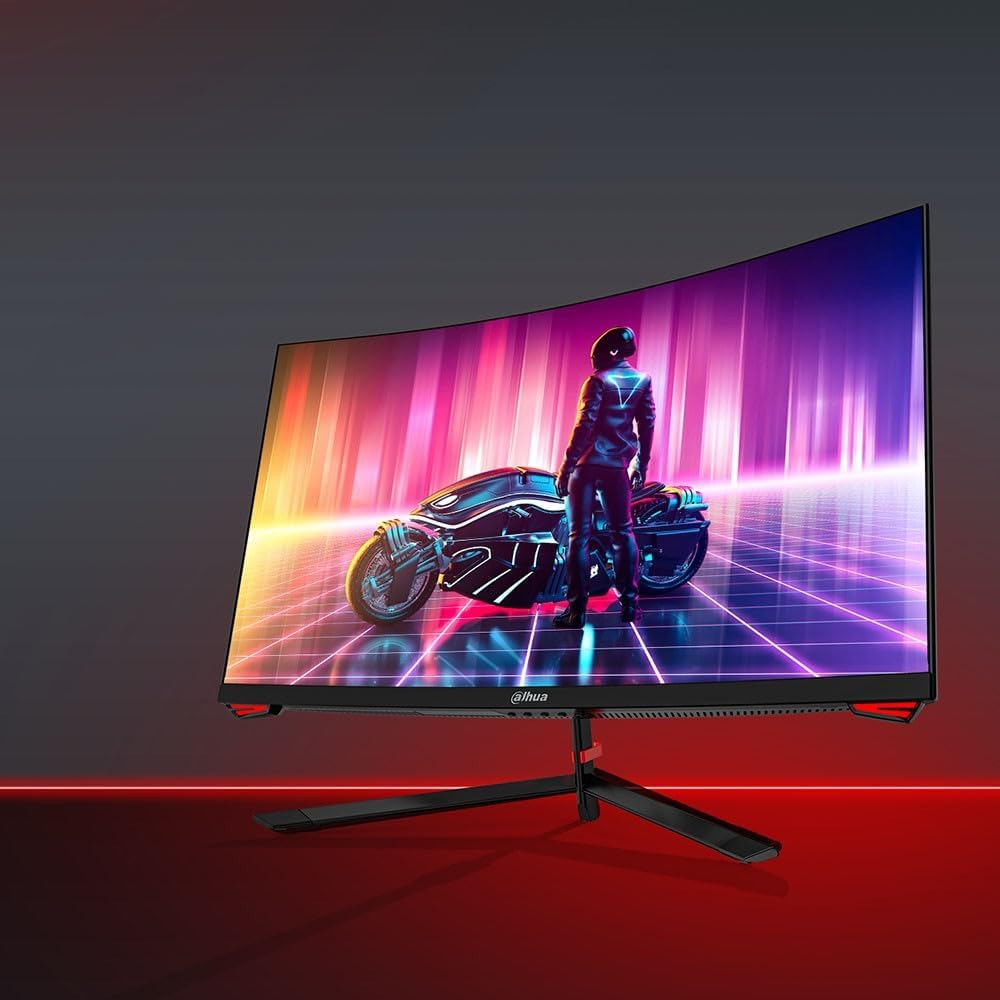 Cap Middle East FZCO--Dahua-Monitor-Dahua 27 Inch Curved VA FullHD Gaming Monitor 165Hz Refresh Rate, 1ms Response Time, Adaptive Sync With HDMI,DP -E230C