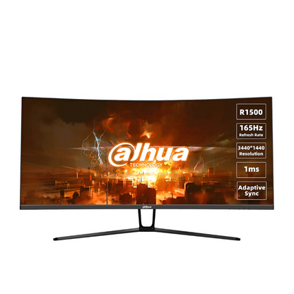 Cap Middle East FZCO--Dahua-Monitor-Dahua 34 inch VA panel QHD curved 165Hz Ultra-narrow bezel Gaming Monitor With Display Port,HDMI, VGA LM34-E330C