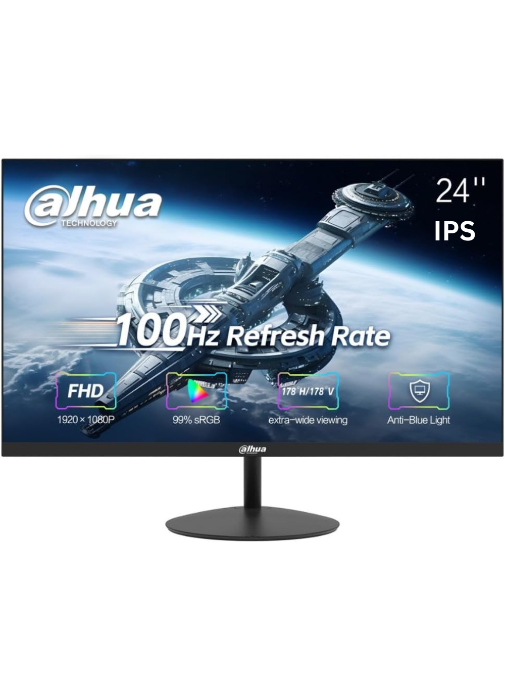 Dahua LM24-A201F Monitor – 24” FHD IPS | 100Hz Refresh Rate | 5ms Response Time | Ultra-Thin Bezel | HDMI & VGA | 3-Year Dahua Manufacturer Warranty