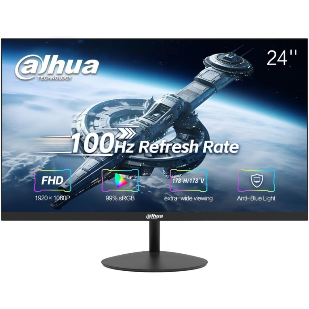 Dahua LM24-A201F Monitor – 24” FHD IPS | 100Hz Refresh Rate | 5ms Response Time | Ultra-Thin Bezel | HDMI & VGA | 3-Year Dahua Manufacturer Warranty