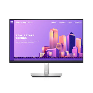 Dell P2422H 24-inch monitor showcasing a real estate website interface