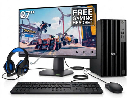 Dell Pro Tower QCT1250 Desktop Bundle | Intel Core i5-14500, 8GB DDR5, 512GB Storage | Dell G2524H 25″ FHD Fast IPS Gaming Monitor, Up to 280Hz (OC) | Keyboard, Mouse & FREE Crown Micro Gaming Headset