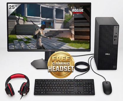 Dell Pro Tower QCT1250 Desktop Bundle | Intel Core i5-14500, 8GB DDR5, 512GB Storage | Dell G2722HS 27″ FHD IPS 165Hz Gaming Monitor | Keyboard, Mouse & FREE Crown Micro Gaming Headset