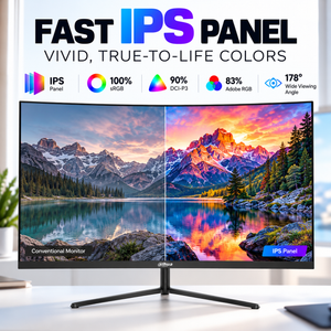 Dahua 27-Inch Gaming Monitor, FHD 1080p IPS, 165Hz Refresh Rate, 1ms Response Time, Adaptive Sync, Wide Color Gamut 100% sRGB, HDMI/DP, Frameless Design, 3 Years Manufacturer Warranty