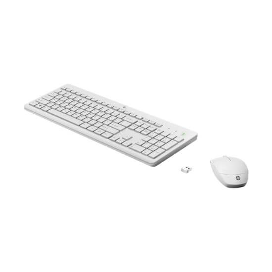 Hp keyboard mouse wireless white english cap middle east fzco