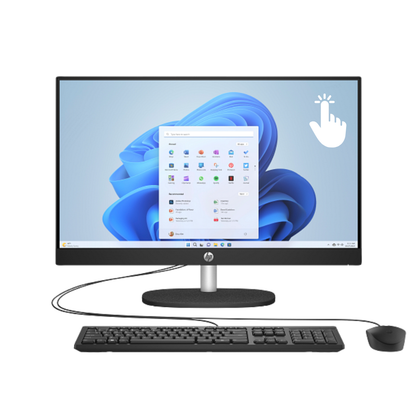 HP 24-cr0342nh All-in-One Desktop – Intel Core i5-1334U | 8GB RAM | 512GB SSD | 23.8" FHD Touch Display | Wi-Fi 6 | Black | FreeDOS (Ask for Availability Before Purchase)