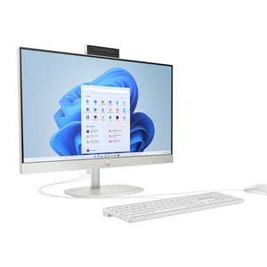 HP 24-cr0307nh All-in-One Desktop – Intel Core i5-1334U | 8GB RAM | 512GB SSD | 23.8" FHD IPS Display | Wi-Fi 6 | Shell White | FreeDOS