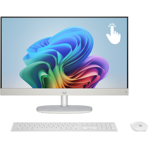 HP All-in-One Desktop AI 24-cr2030nh PC – Intel Core Ultra 5 225U | 8GB DDR5 | 512GB SSD | 23.8" FHD Touch Display | Wi-Fi 6 | Shell White | Keyboard & Mouse Included (Windows 11 Pro Available)