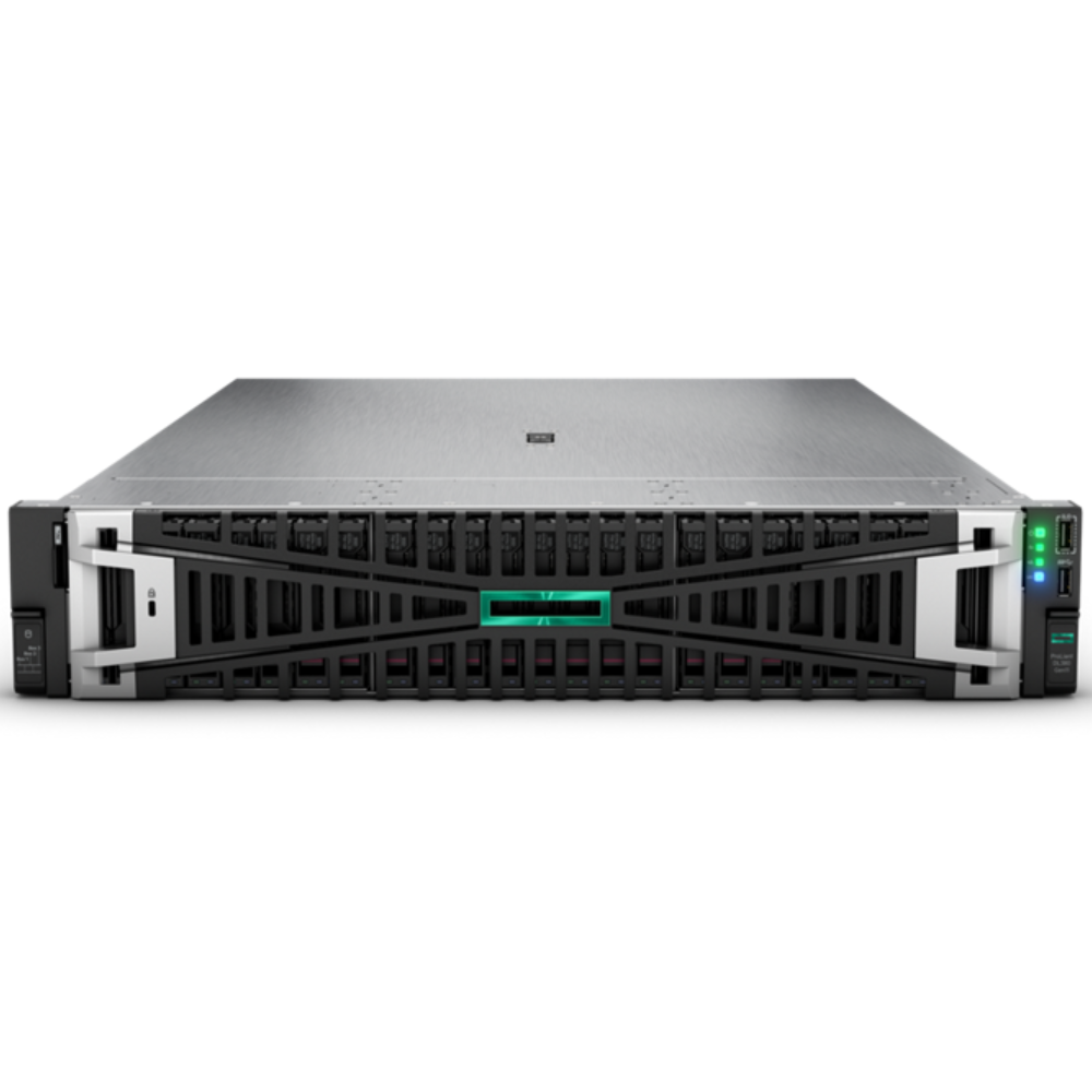 HPE ProLiant DL380 Gen11 Rack Server – Intel® Xeon® Silver 4510 12-Core 2.4GHz, 64GB DDR5 ECC RDIMM, 2×960GB SATA SSD, 8 SFF Bays, MR408i-o RAID Controller, 2×1000W Redundant PSU