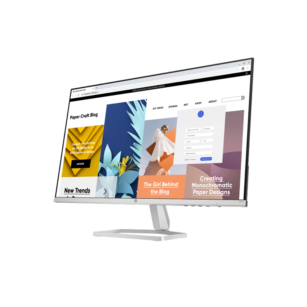 Cap Middle East FZCO-Default Title-HP-Monitor-HP Series 5 27-Inch FHD IPS White Monitor 527sw – Stylish Slim Design, 100Hz Refresh Rate & Eye Comfort Technology (94F47AA)