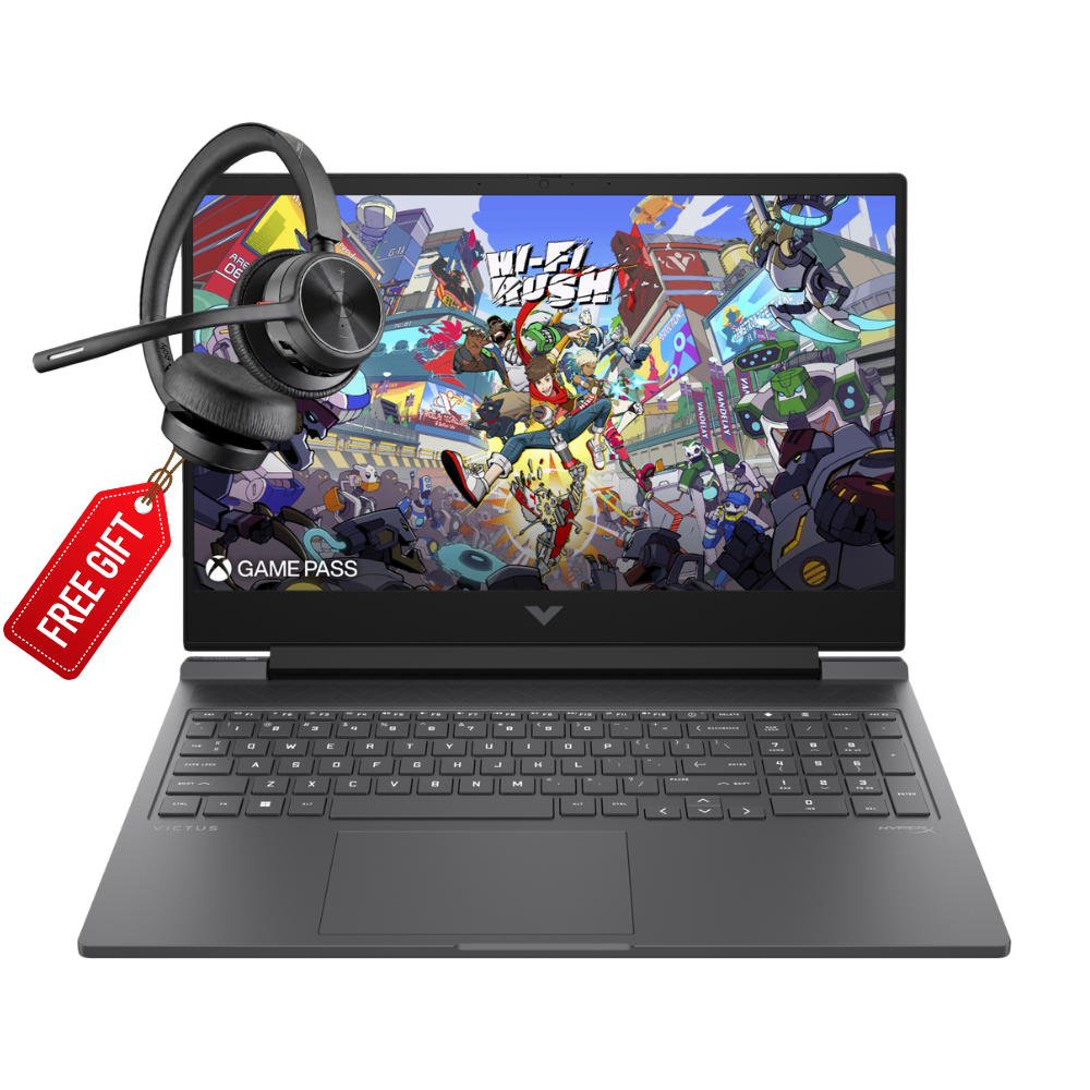HP Victus 16t-r100 Gaming Laptop – Intel® Core™ i7-14700HX, 16GB DDR5-5600, 1TB PCIe Gen4 NVMe SSD, NVIDIA® GeForce RTX™ 4060 8GB, 16.1" FHD 144Hz, Windows 11, Mica Silver + FREE Poly Voyager 4320 UC Headset