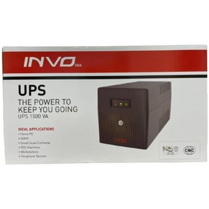 Cap Middle East FZCO-Default Title-Invo-UPS-INVO Line Interactive UPS 1500 VA with LED Display, Surge Protection & In-Built Batteries