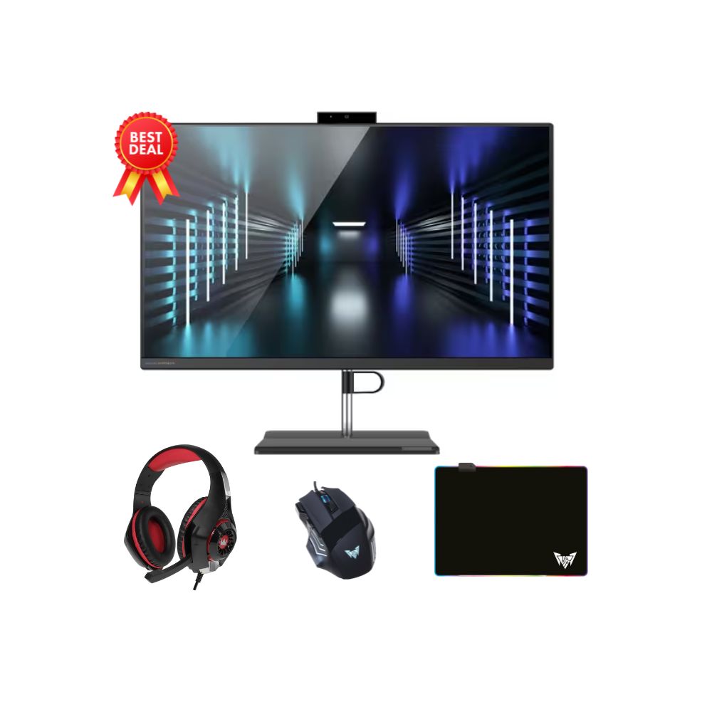 Cap Middle East FZCO--LENOVO--Lenovo All-In-One V30a-22 Desktop, 10th Generation Intel i3-1005G1 Processor, IntelÂ® UHD Graphics, 16GB DDR4-3200 RAM, 512GB M.2 SSD, 21.5" FHD Display, DVD-Writer, Windows 11 (Raven Black)-BUNDLE