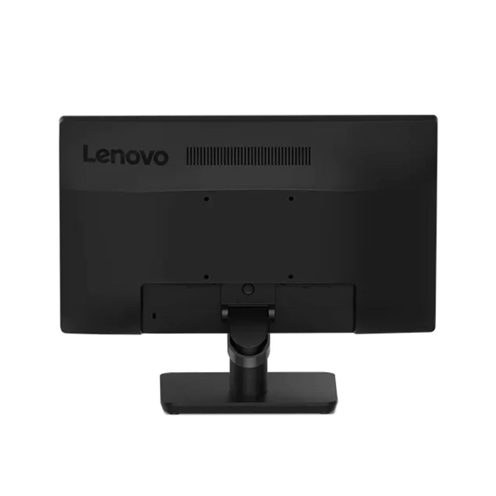 Back view of Lenovo D19-10 Monitor in black with full HD resolution