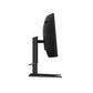 Side view of the LENOVO G34 34'' monitor with a sleek black design