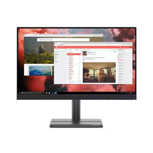 Close-up of the Lenovo L22e-30 monitor's 21.5-inch screen with HD resolution