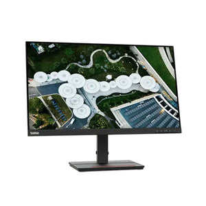 Angled view of the Lenovo S24E-20 23.8" monitor on its stand