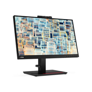 Lenovo ThinkVision T22v-20 monitor displayed with keyboard and mouse