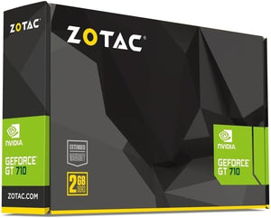 ZOTAC GeForce GT 710 2GB DDR3 Graphics Card, NVIDIA GPU, PCI Express, Low Profile Design, HDMI / DVI / VGA Support, Silent Cooling, Ideal for Basic Display Upgrade