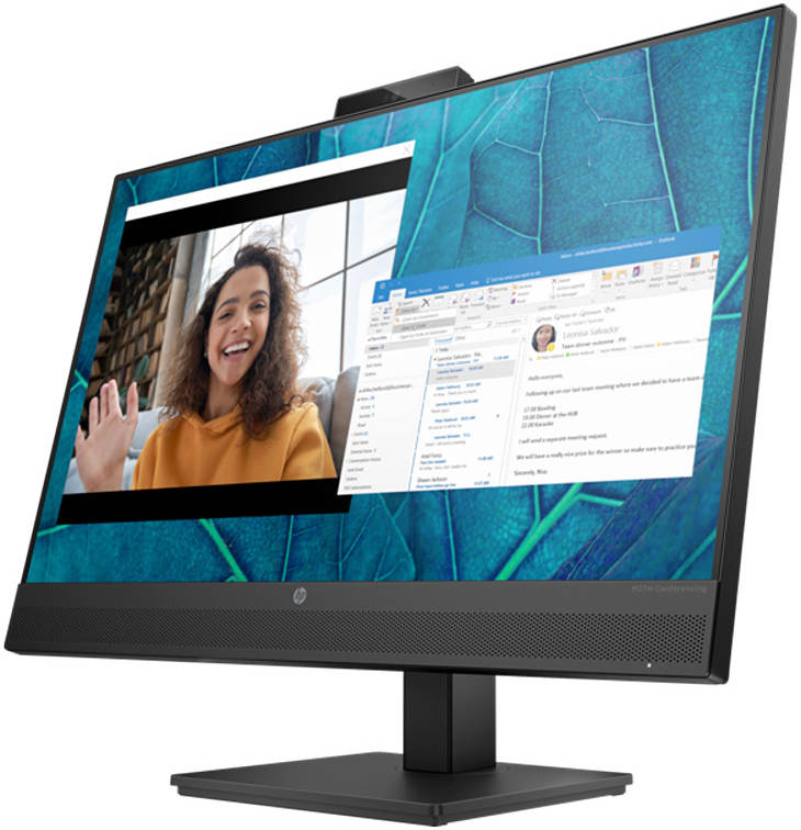 Cap Middle East FZCO--HP-Monitor-HP M27m Conferencing Monitor, 27" FHD IPS Display, 75Hz Refresh Rate, 5ms GtG w/ Overdrive Response Time, 16:9 Aspect Ratio, Built-In Noise Cancelling Microphone & 5MP Camera, Black