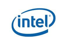 intel logo white background